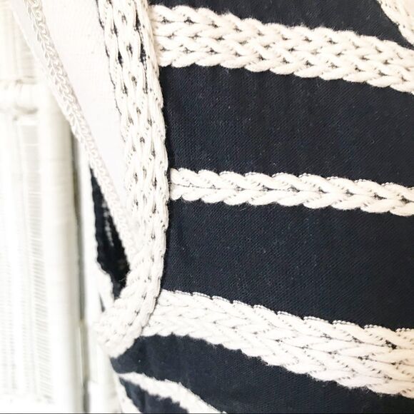 Max Studio Nautical Navy White Striped Dress L - Picture 9 of 11